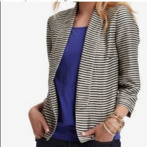 Ann Taylor Loft striped open blazer-size 0